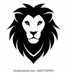 lion head icon silhouette vector