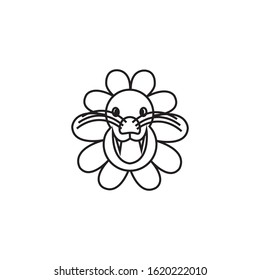 Lion head icon simple design vector line