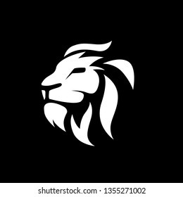 lion head icon symbol logo design template