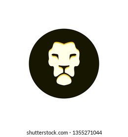lion head icon symbol logo design template