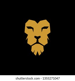 lion head icon symbol logo design template