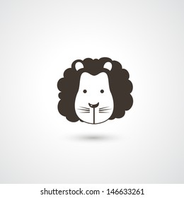 Lion head icon vector