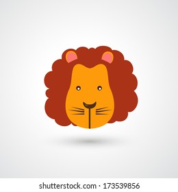 Lion head icon vector