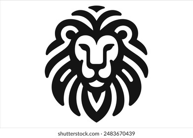 lion head icon vector artwork