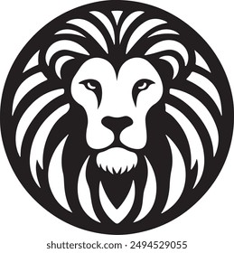Lion head icon vector design with a white background 