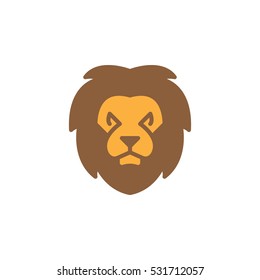 Lion head icon vector, filled flat sign, solid colorful pictogram isolated on white. Symbol, logo illustration