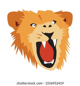 Lion head icon, Vector Illustration on white background