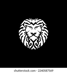 Diseño de logotipo vectorial de icono de cabeza de león