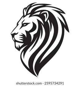 Lion head icon with a white background
