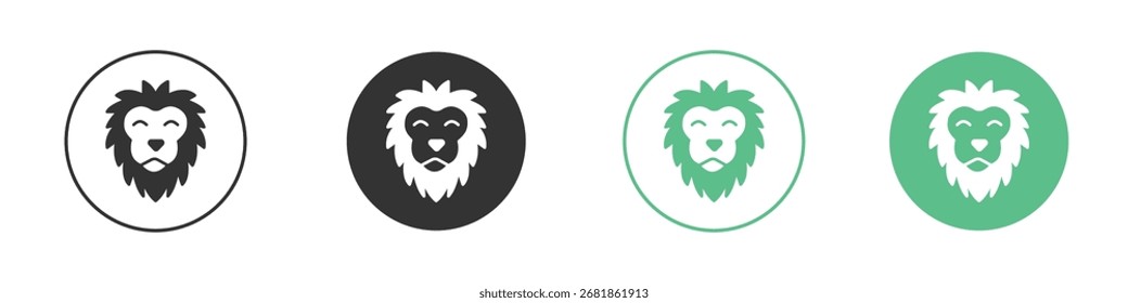 Ícone de cabeça de leão para seus designs de site, celular, apresentação e logotipo.