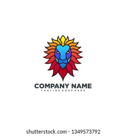 Lion Head idea illustration vector Design template. Suitable for Creative Industry, Multimedia, entertainment, Educations, Shop, and any related business