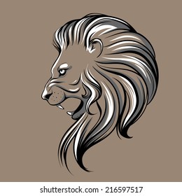 Lion head illustration