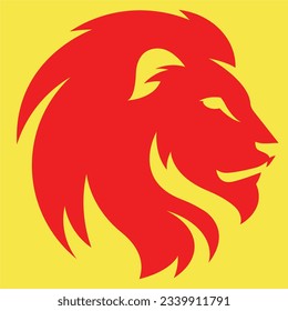 Una cabeza de león en la ilustración
