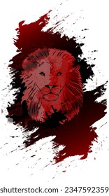 Lion Head Illustration in Art