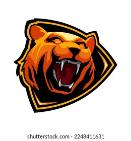 lion head illustration good to use for esport logo etc