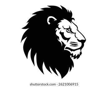 lion head illustration isolated with white background 