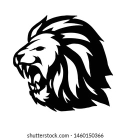 Lion head illustration logo vector template