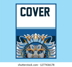 Lion head illustration, t-shirt graphics, vectors, typography - Vector 