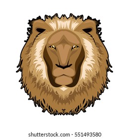 Lion head illustration ,vector