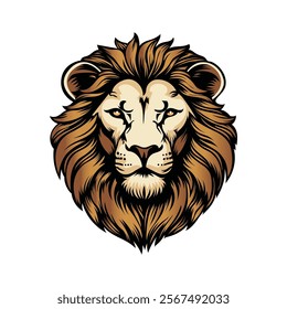 lion head illustration and vector art