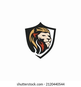 lion head illustration vector logo
