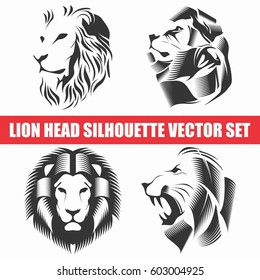 LION HEAD ILLUSTRATION VECTOR SET
