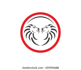 Lion Head Infinity Logo