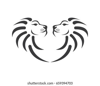 Lion Head Infinity Logo