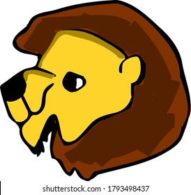 Cabeza de León Vector Animal Aislado
