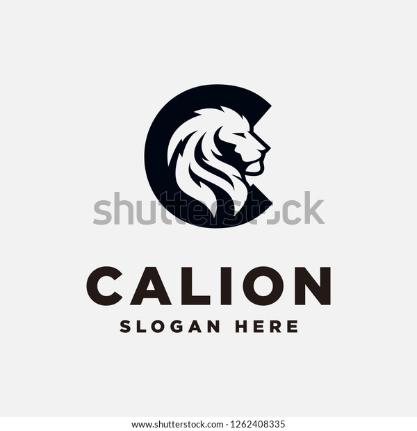 Lion Head Letter C Logo Vector Stock Vector Royalty Free