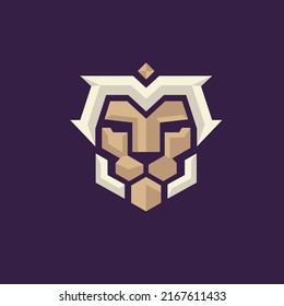 lion head with letter M vector illustration