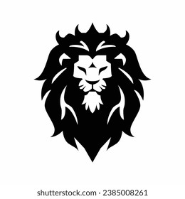 Lion head line art design svg