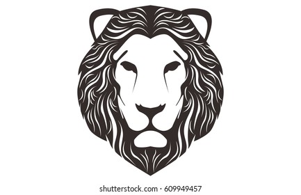 LION HEAD LINE ART DRAWING ILLUSTRATION