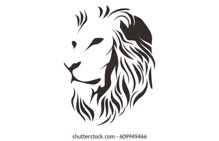 LION HEAD LINE ART DRAWING ILLUSTRATION