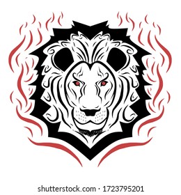 Lion Head Lineart Design. Perfect To Use For Tatto Or T Shirt Design