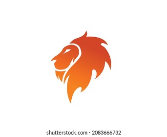 lion head logo and badge abstract vector illustrations