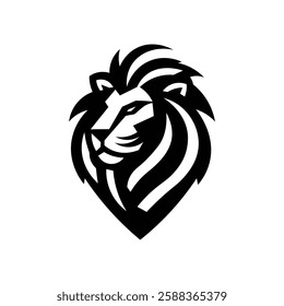 lion head logo business mascot animal 