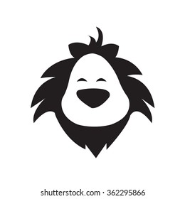 Lion Head Logo cartoon style