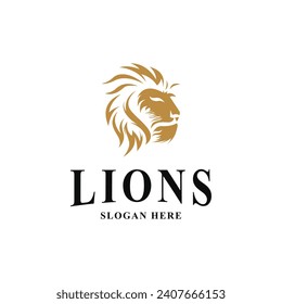 Lion head logo concept design idea