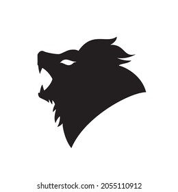 el concepto de logo de la cabeza del león es un estilo lleno. blanco y negro. adecuado para logotipo, icono, símbolo y signo