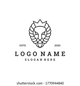 concepto de logotipo de cabeza de león, mascota, plantilla de diseño de símbolos