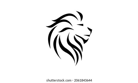 Lion head logo concept vector illustration