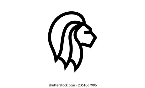 Lion head logo concept vector illustration