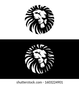 Lion Head Logo Conceptual Design Vector