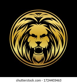 lion head Logo. cool logo, simple, very easy to use and print