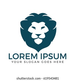 Lion head logo design.