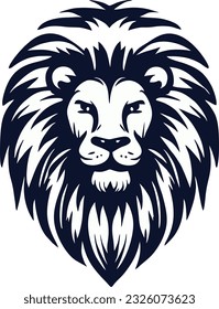 Lion head logo design, Lion badge emblem vector icon, Vector illustration 3