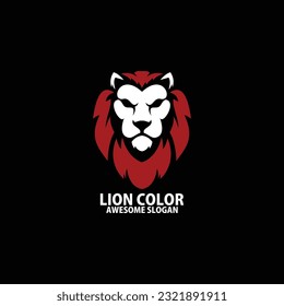lion head logo design color