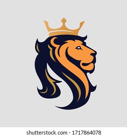 Lion head logo design for company