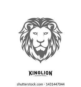 Lion Head Logo Design Concept. King Lions Logo Design Template Vector. Icon Symbol